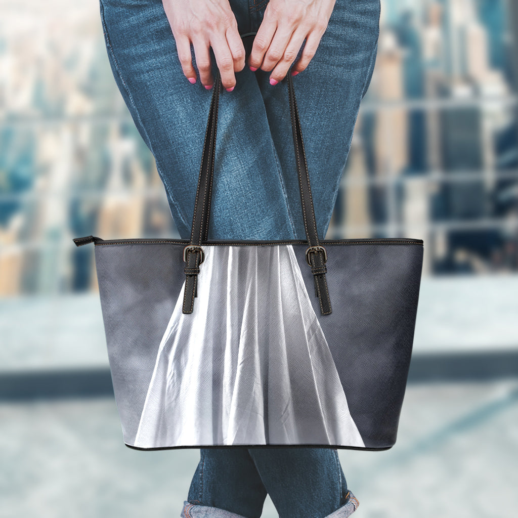 Scary Ghost 3D Print Leather Tote Bag