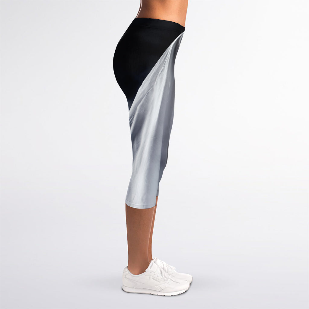 Scary Ghost 3D Print Women's Capri Leggings