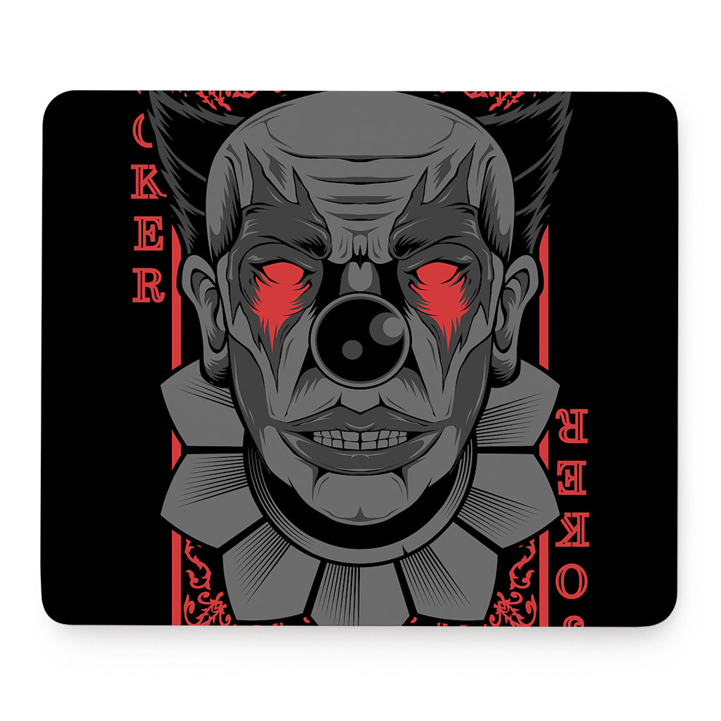 Scary Joker Card Print Mouse Pad