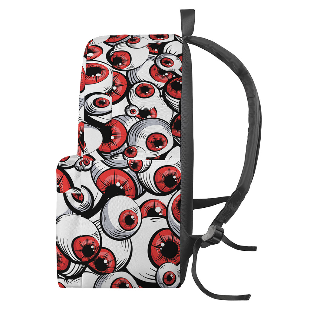 Scary Red Eyeball Pattern Print Backpack