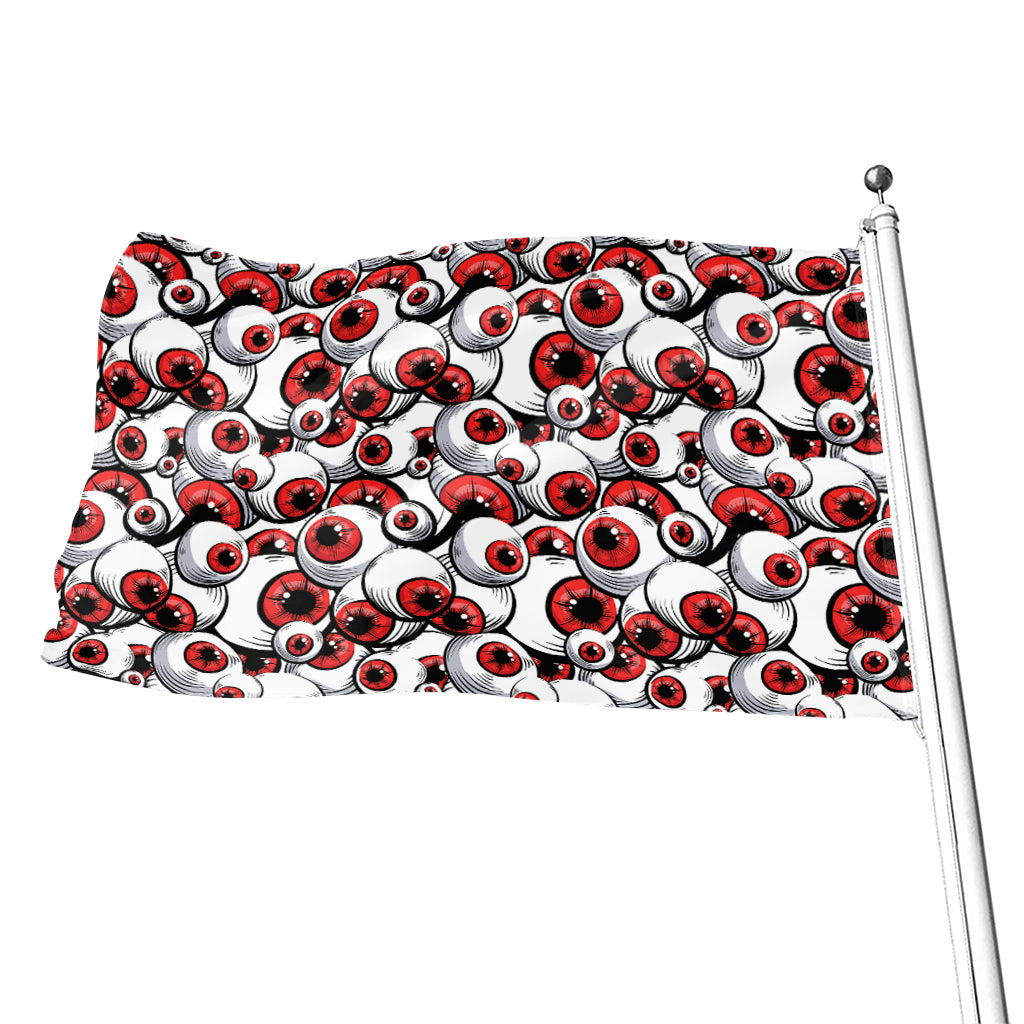 Scary Red Eyeball Pattern Print Flag