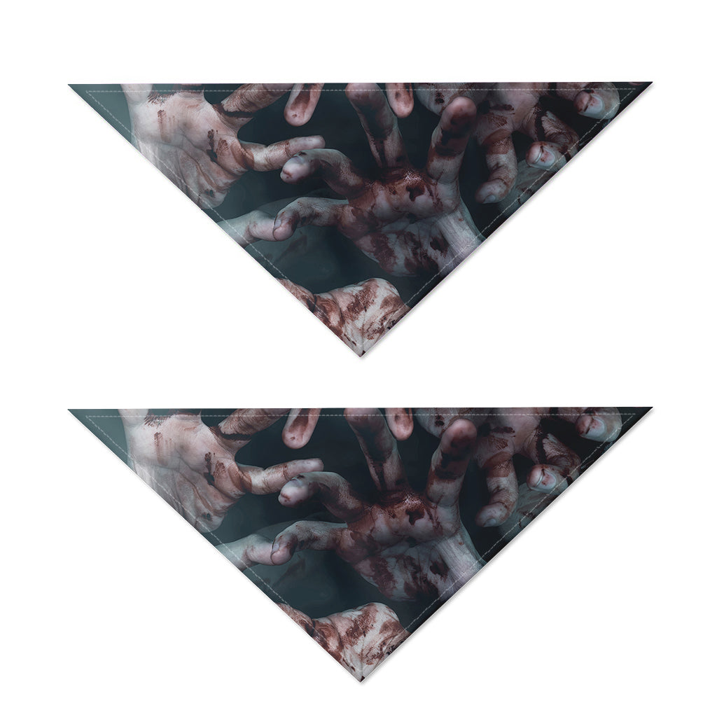 Scary Zombie Hands Print Dog Bandana