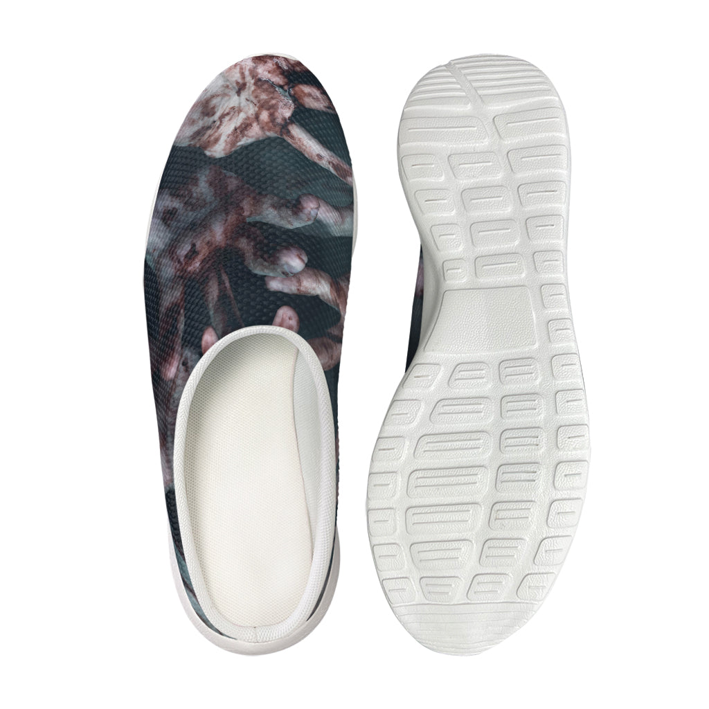 Scary Zombie Hands Print Mesh Casual Shoes