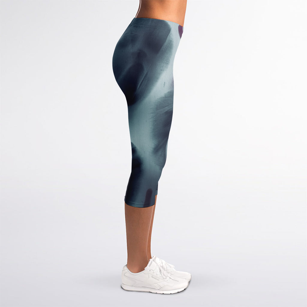 Screaming Horror Ghost 3D Print Women's Capri Leggings