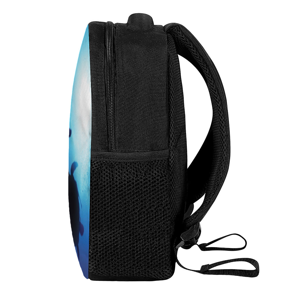 Sea Turtle Family Underwater Print Casual Backpack