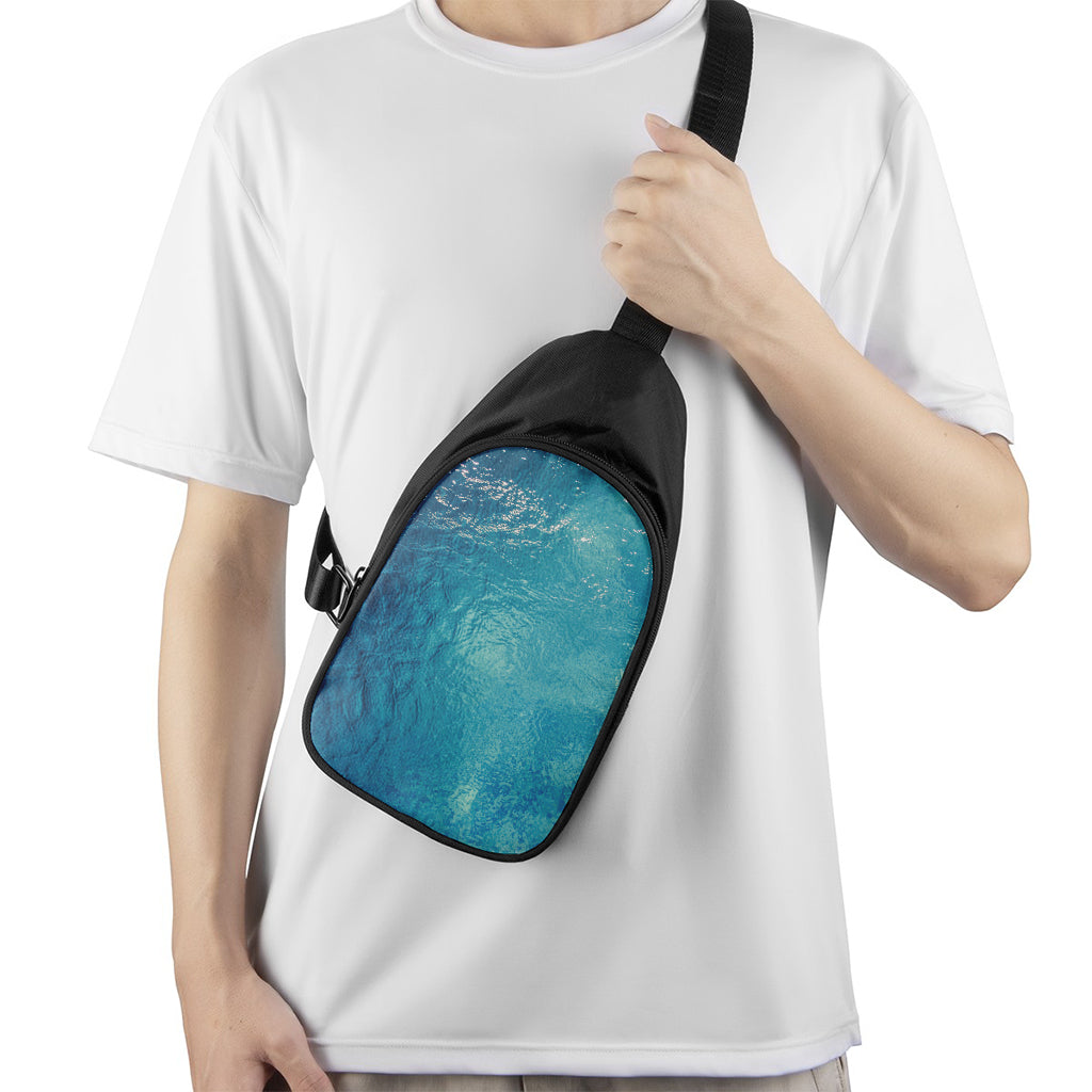 Sea Water Surface Print Chest Bag