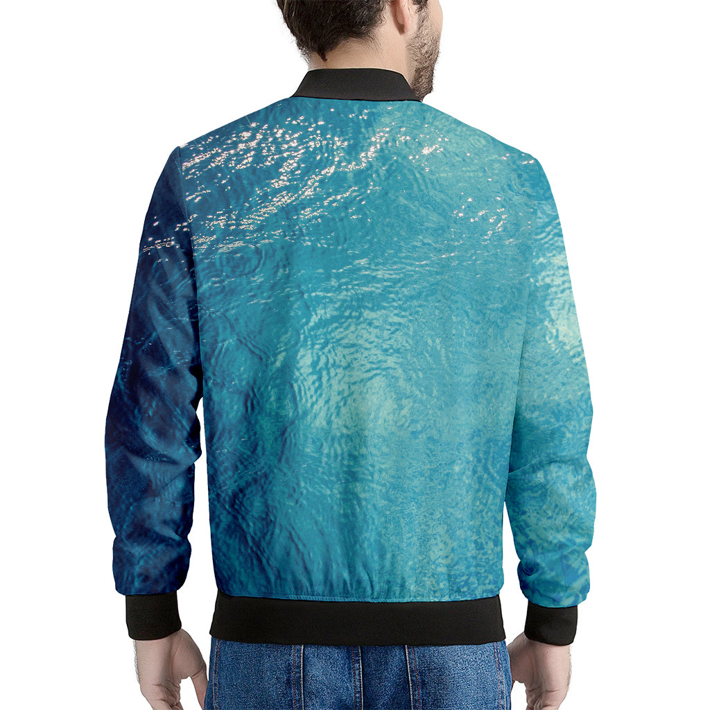 Sea Water Surface Print Men's Bomber Jacket