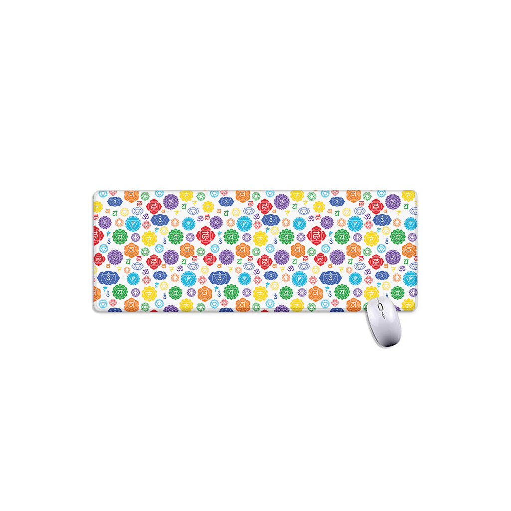 Seven Chakra Symbols Pattern Print Extended Mouse Pad
