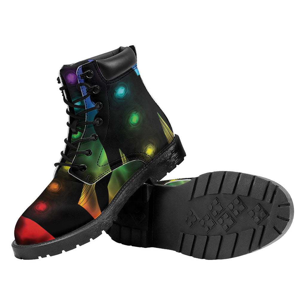Seven Chakras Aura Print Work Boots