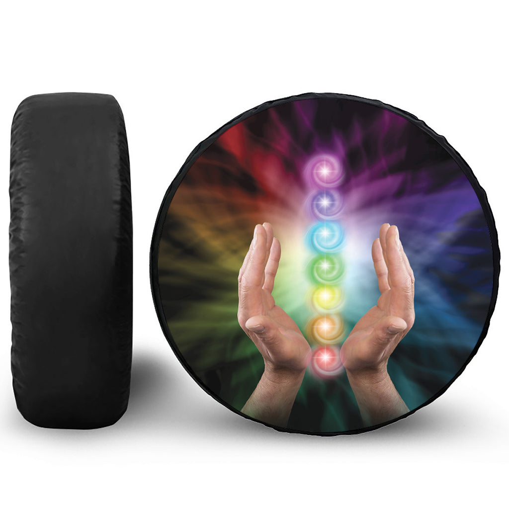 Seven Chakras Energy Print Tire Cover