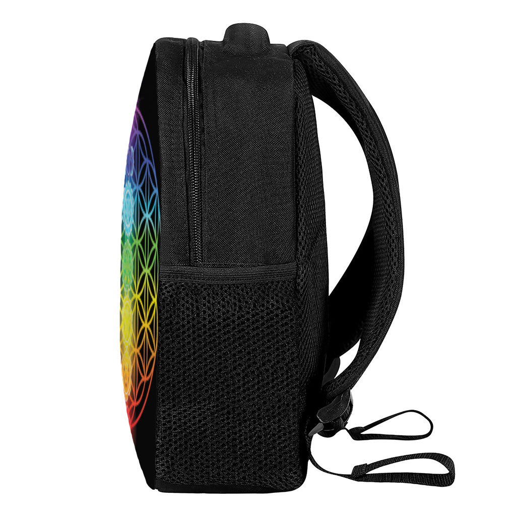 Seven Chakras Flower Of Life Print Casual Backpack