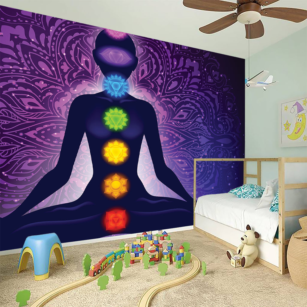 Seven Chakras Mandala Print Wall Sticker