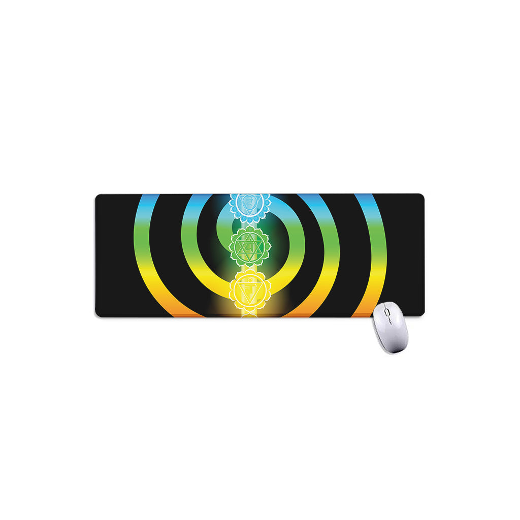 Seven Chakras Rainbow Of Life Print Extended Mouse Pad