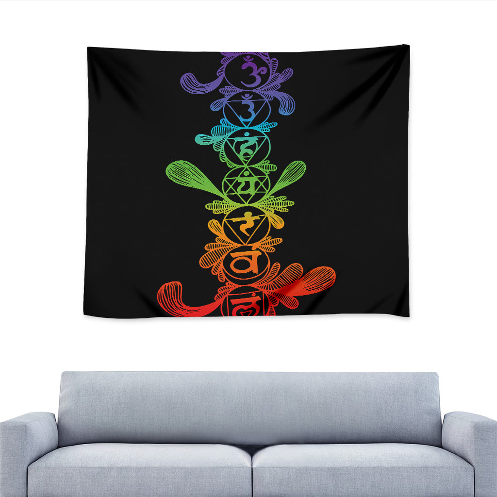 Seven Spiritual Chakras Print Tapestry