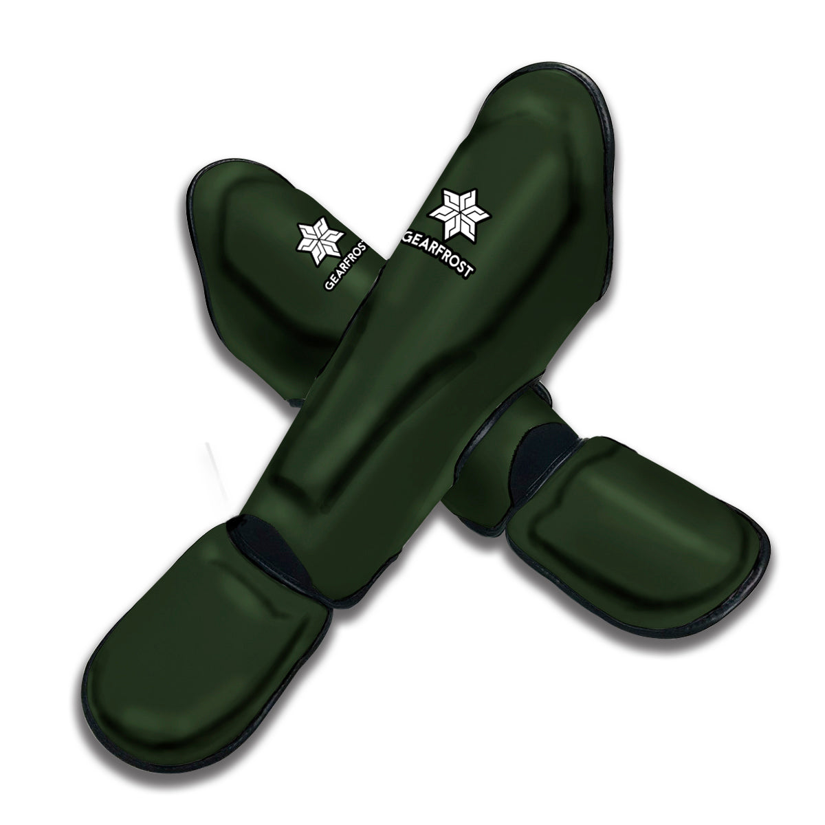 Forest Green Print Muay Thai Shin Guards
