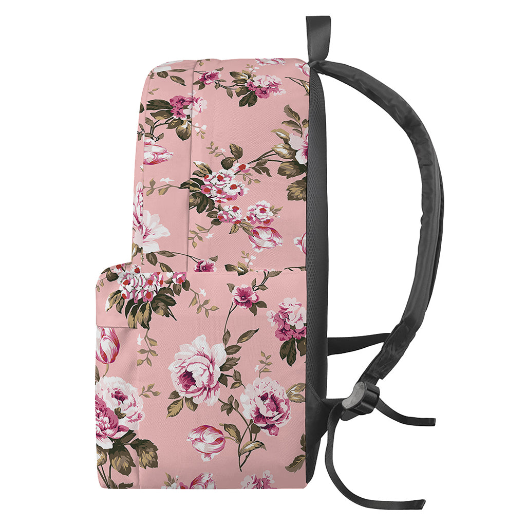 Shabby Chic Vintage Floral Print Backpack