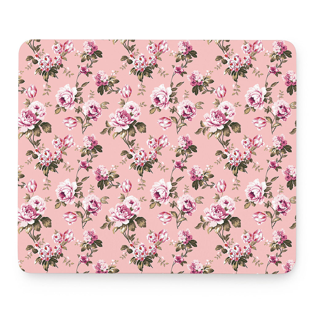 Shabby Chic Vintage Floral Print Mouse Pad