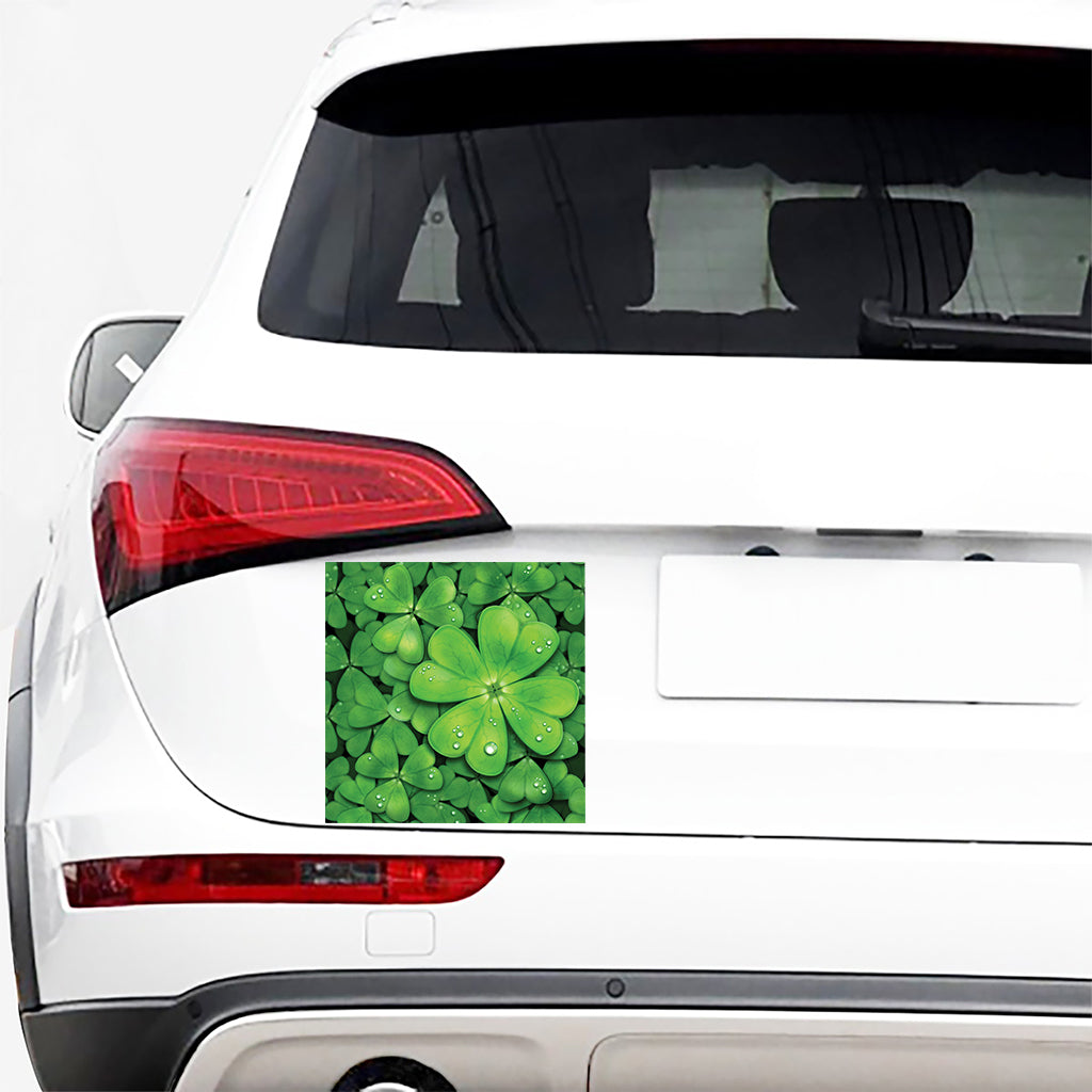 Shamrock Clover St. Patrick's Day Print Car Sticker