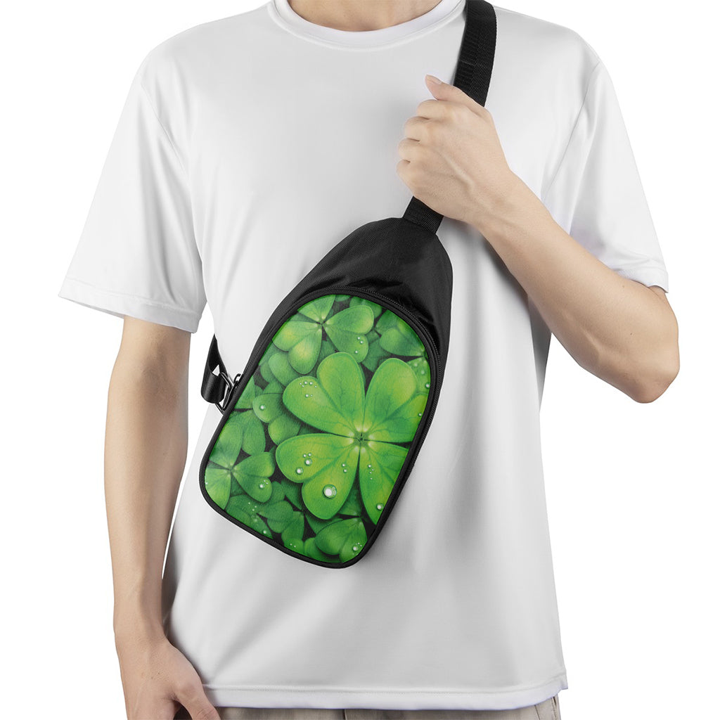 Shamrock Clover St. Patrick's Day Print Chest Bag
