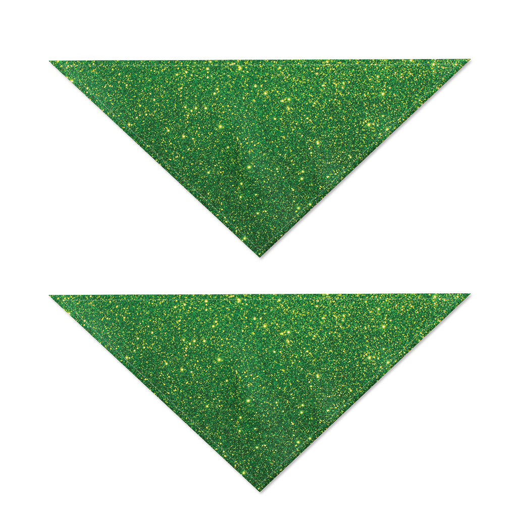 Shamrock Green (NOT Real) Glitter Print Dog Bandana
