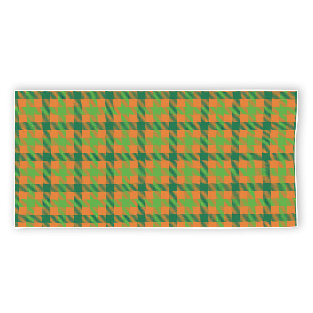 Shamrock Plaid Saint Patrick's Day Print Beach Towel