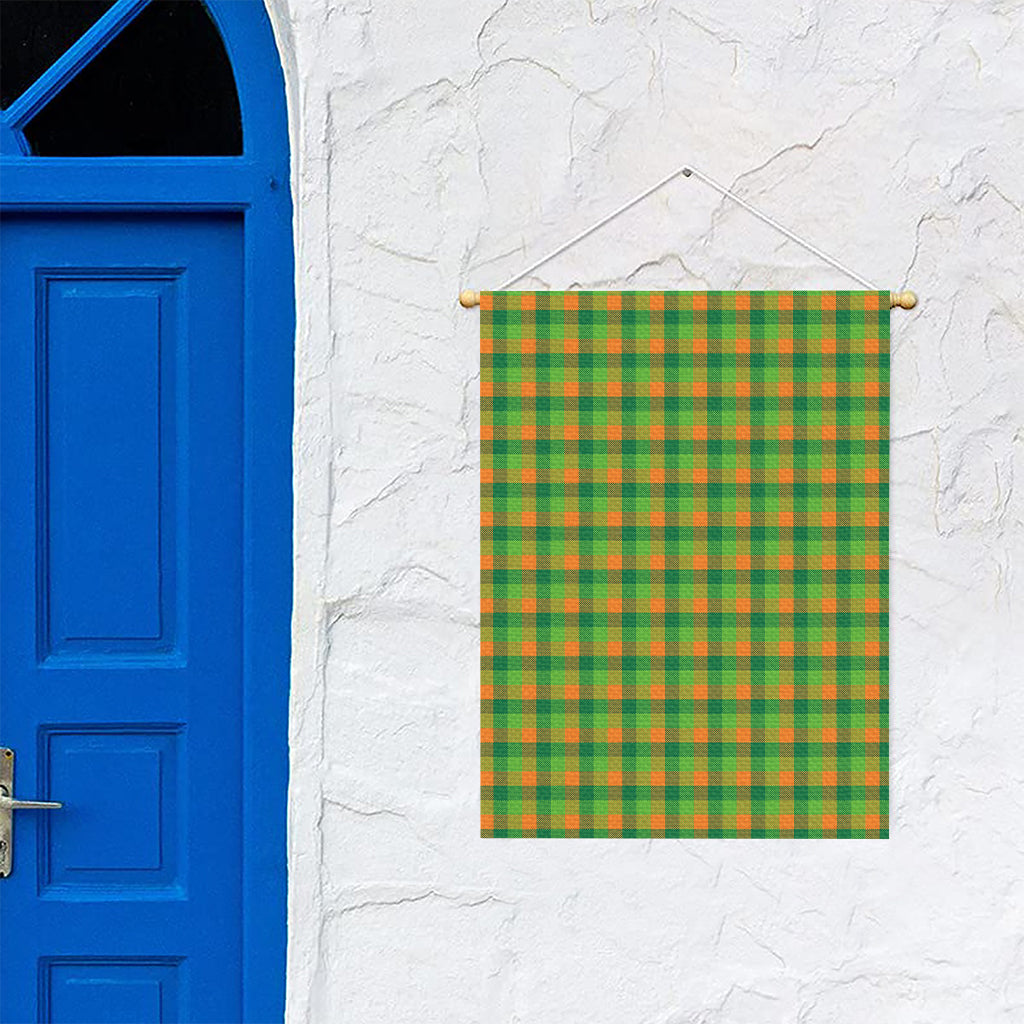 Shamrock Plaid St. Patrick's Day Print Garden Flag