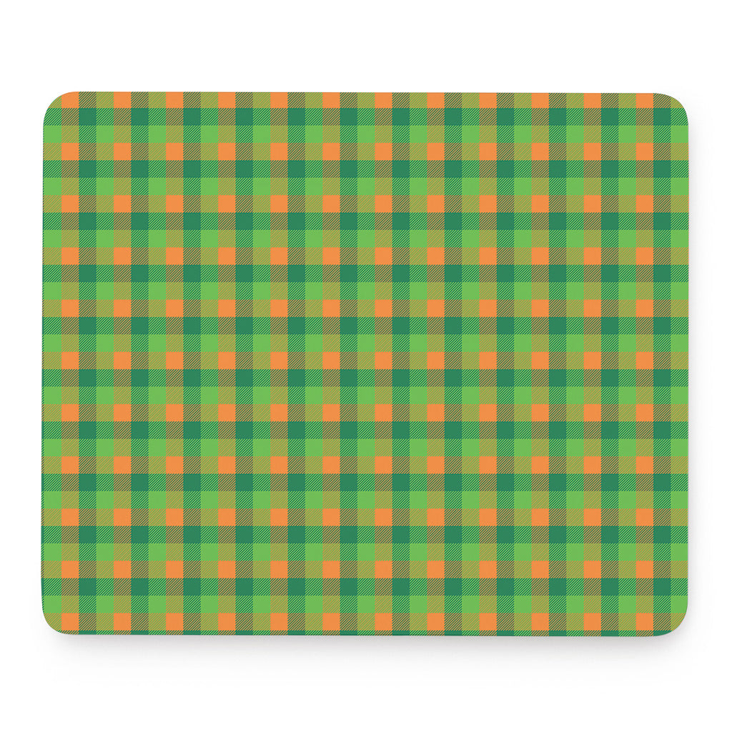 Shamrock Plaid St. Patrick's Day Print Mouse Pad