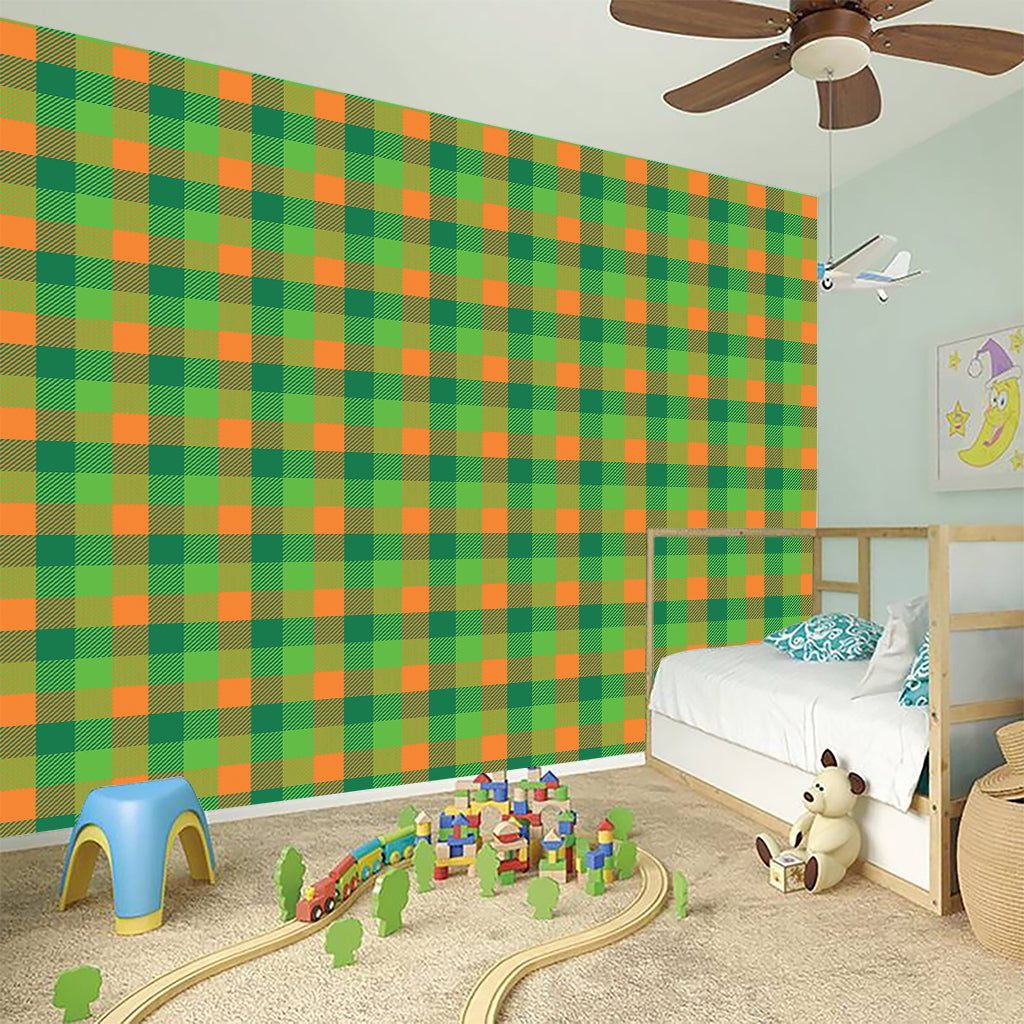 Shamrock Plaid St. Patrick's Day Print Wall Sticker