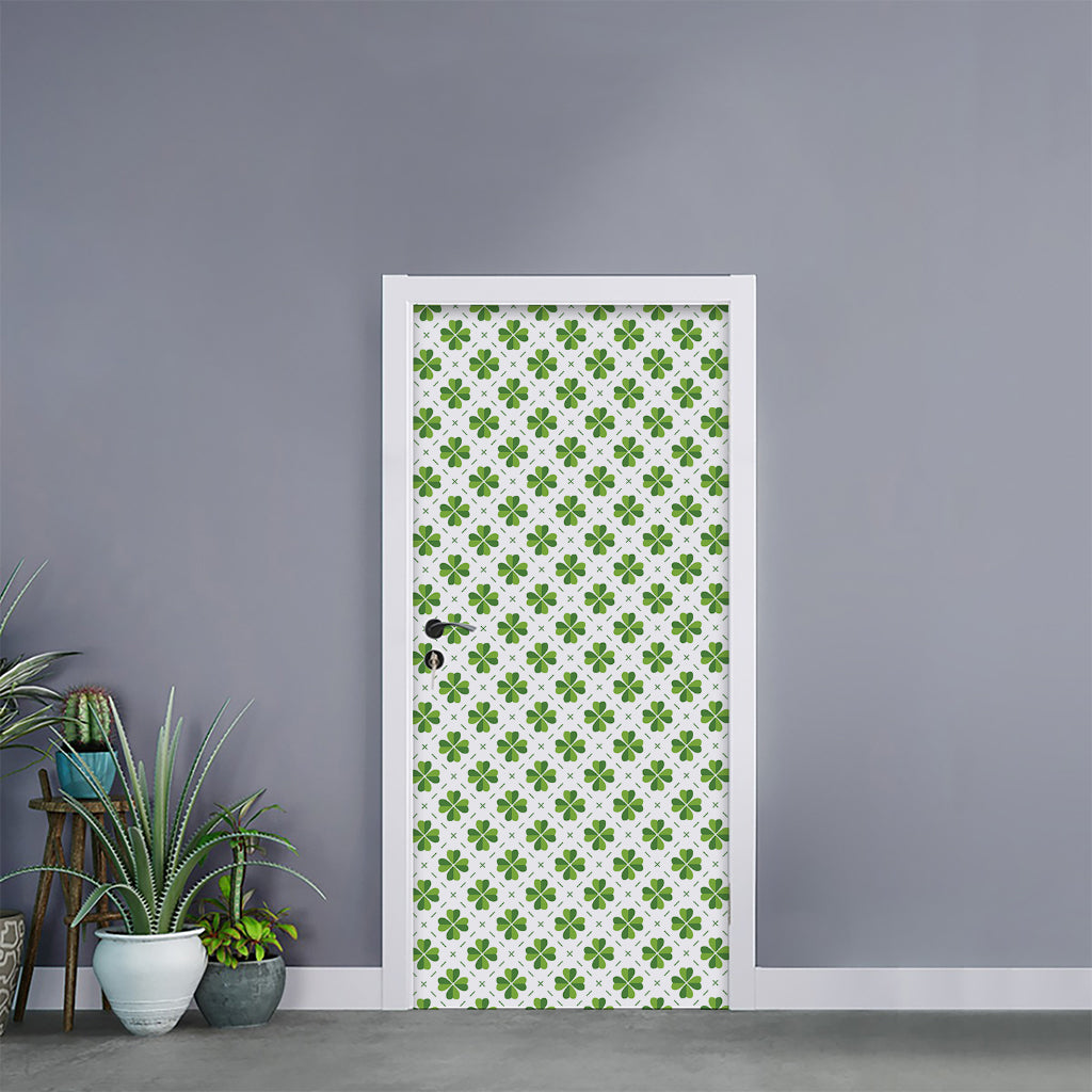 Shamrock Saint Patrick's Day Print Door Sticker