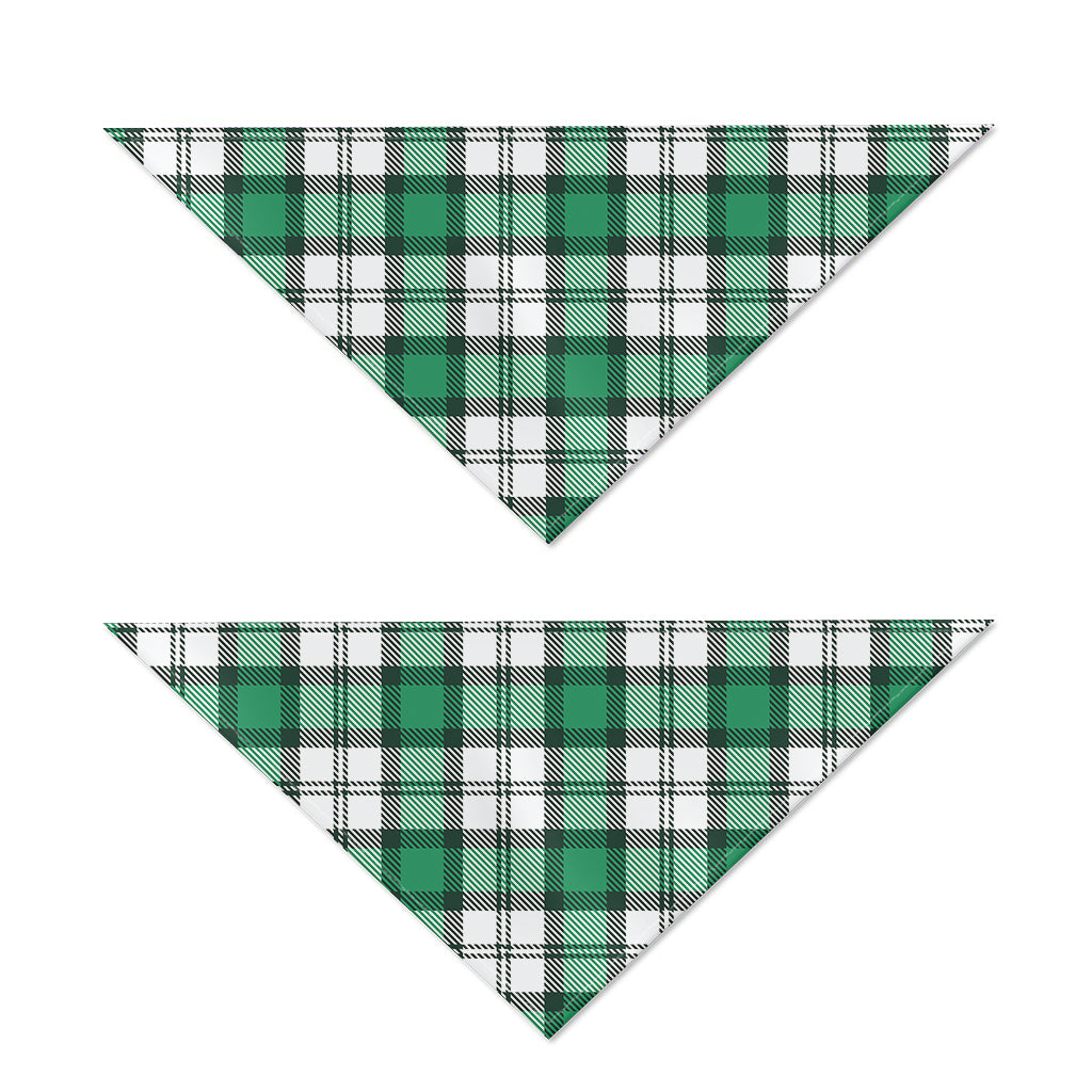 Shamrock St. Patrick's Day Tartan Print Dog Bandana