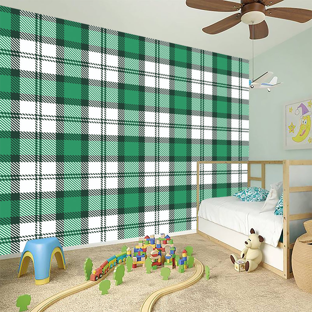 Shamrock St. Patrick's Day Tartan Print Wall Sticker