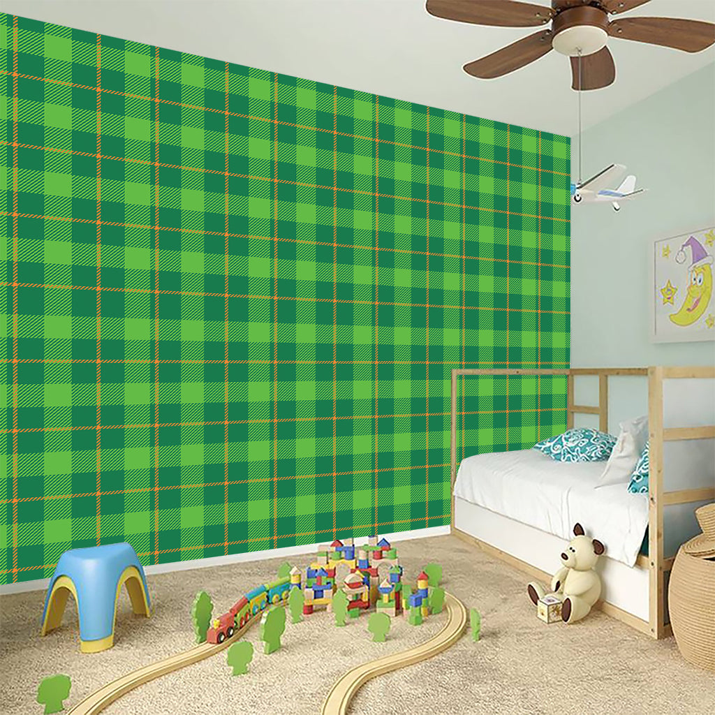 Shamrock Tartan St. Patrick's Day Print Wall Sticker