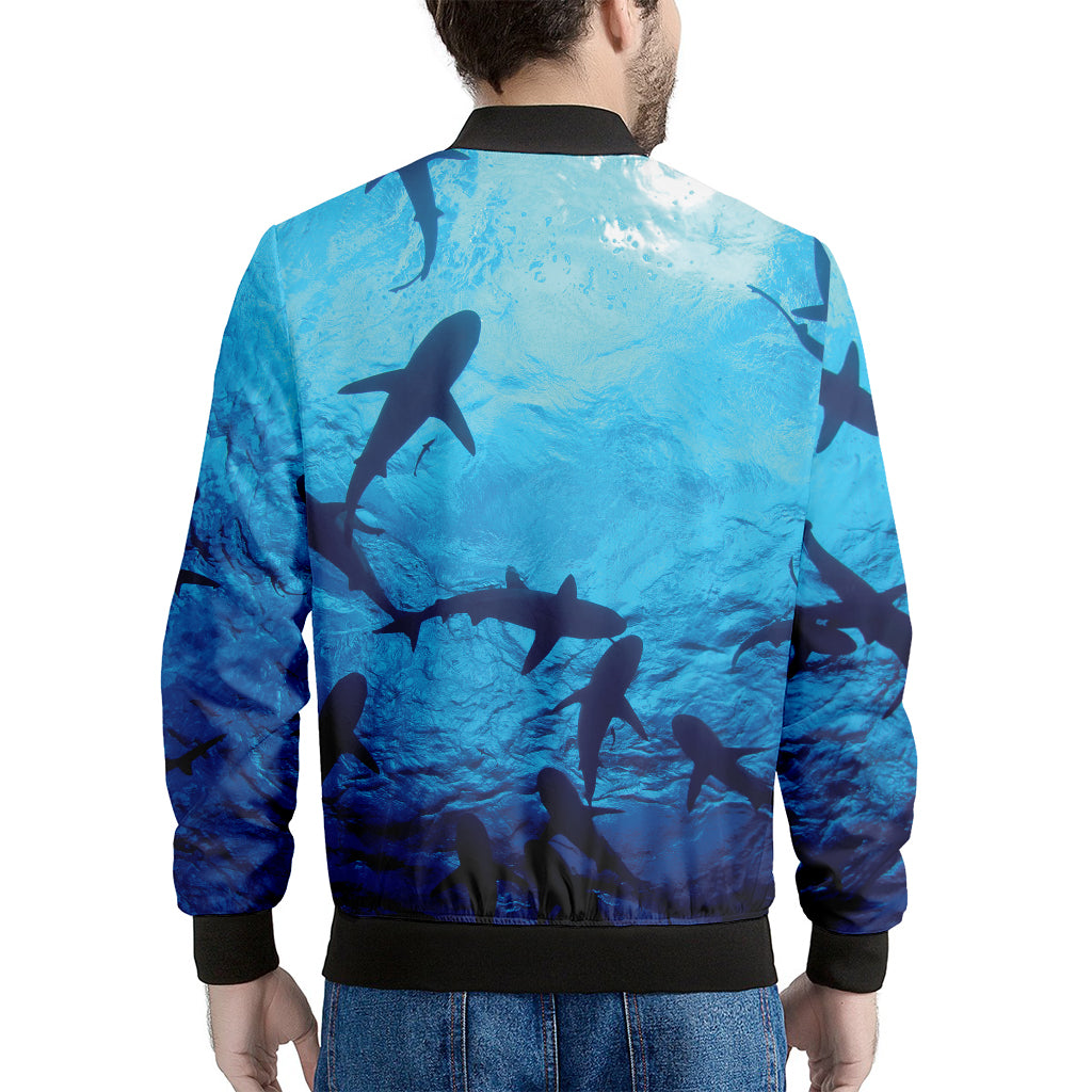 Shark Underwear Print Men's Bomber Jacket