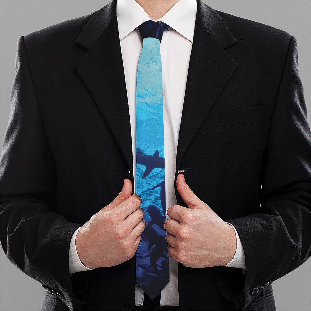 Shark Underwear Print Necktie