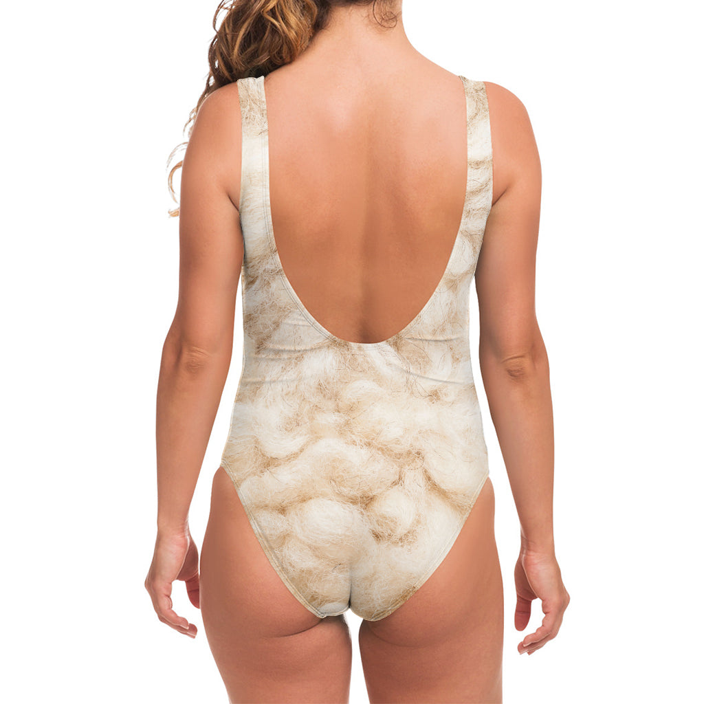 Sheepskin Print One Piece Swimsuit