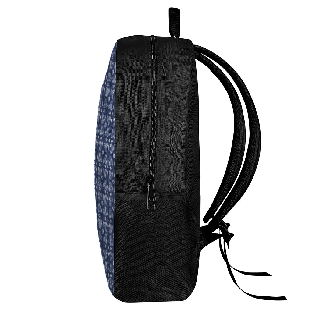 Shibori Floral Pattern Print 17 Inch Backpack