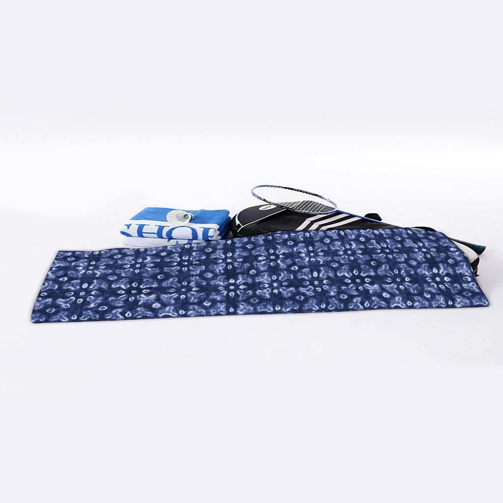 Shibori Floral Pattern Print Sports Towel