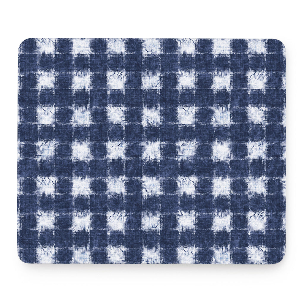 Shibori Grid Pattern Print Mouse Pad