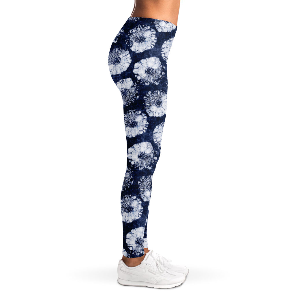 Shibori Motif Pattern Print Women's Leggings