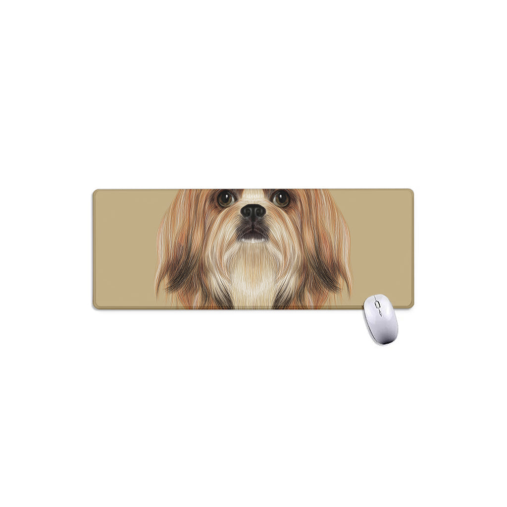 Shih Tzu Portrait Print Extended Mouse Pad