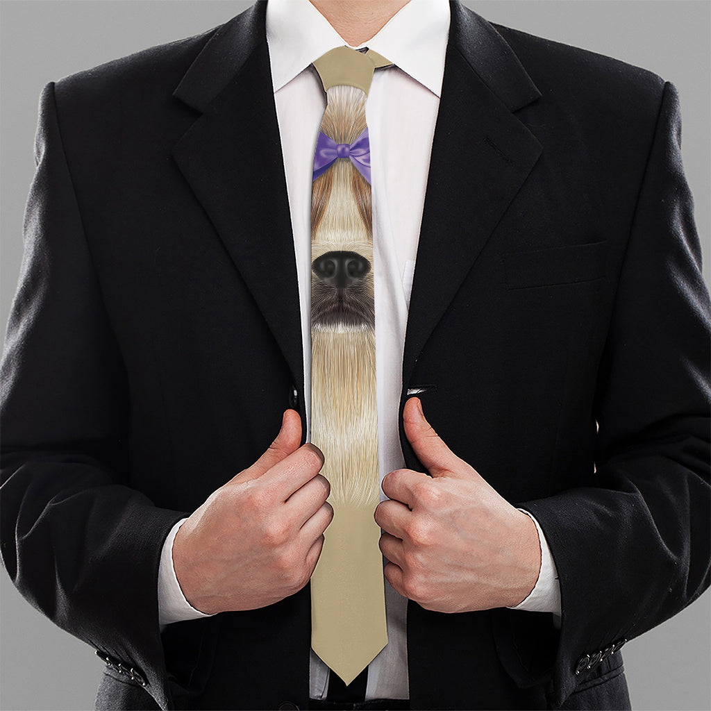 Shih Tzu Portrait Print Necktie