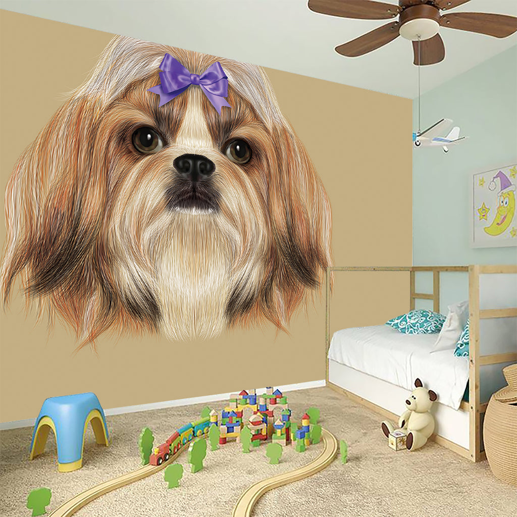 Shih Tzu Portrait Print Wall Sticker