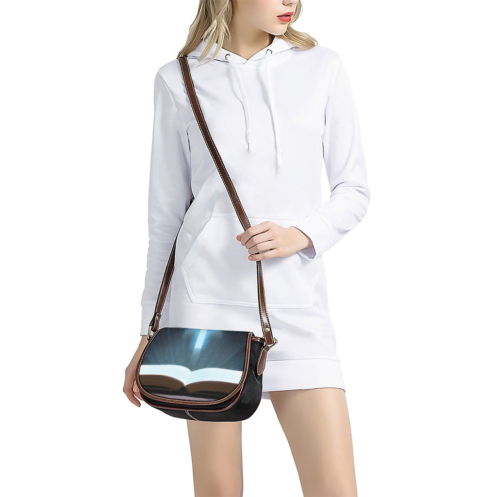 Shining Holy Bible Print Saddle Bag