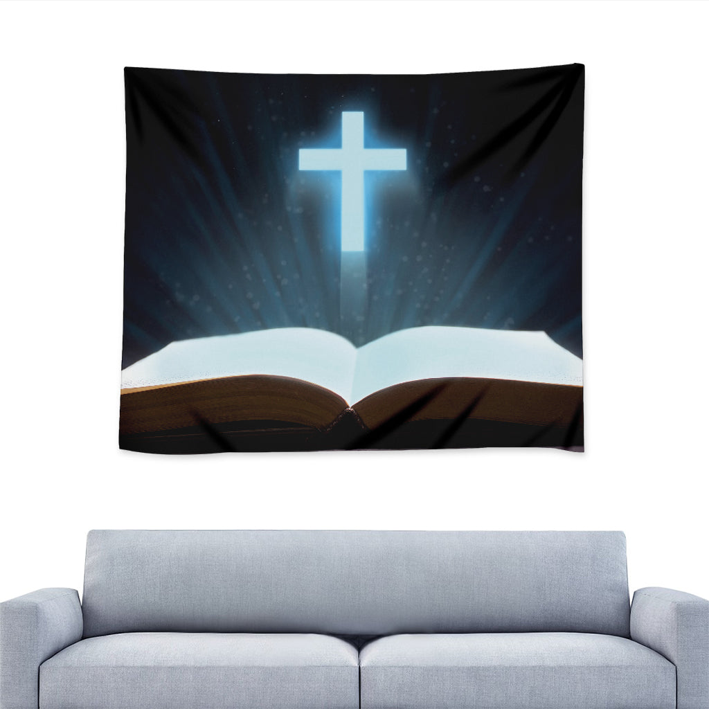 Shining Holy Bible Print Tapestry