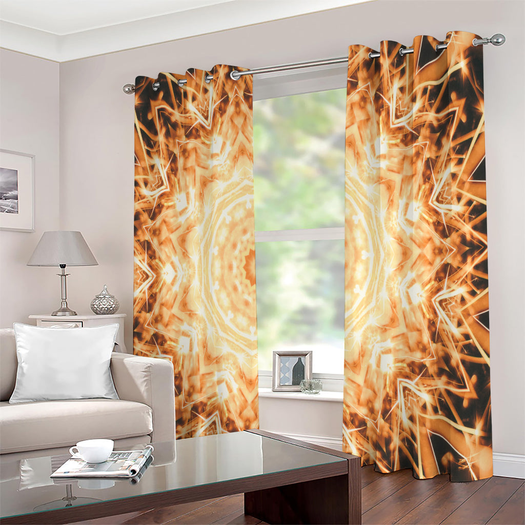 Shining Kaleidoscope Print Extra Wide Grommet Curtains