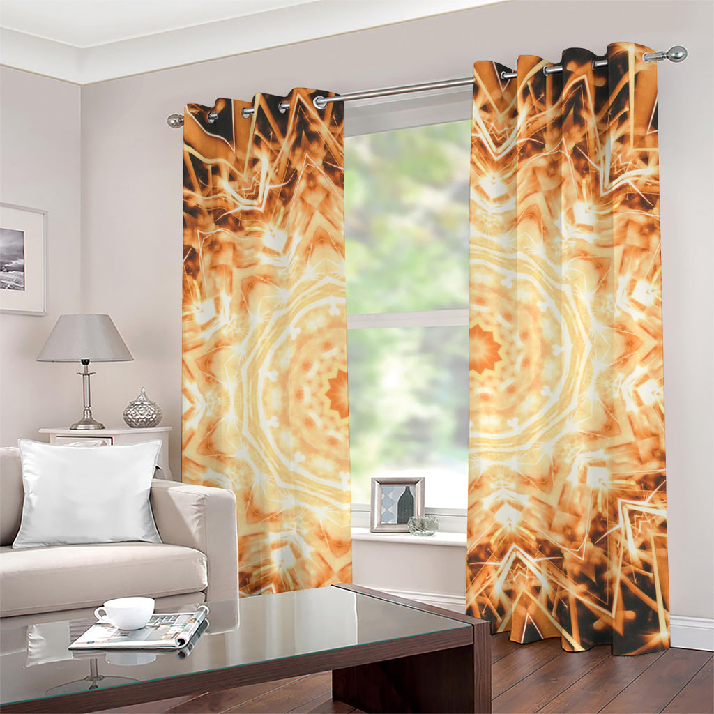 Shining Kaleidoscope Print Grommet Curtains