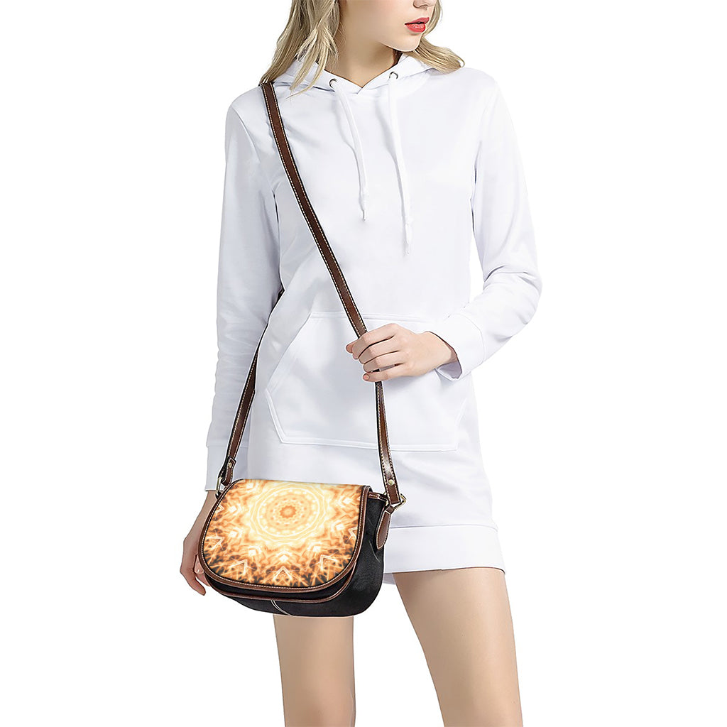 Shining Kaleidoscope Print Saddle Bag