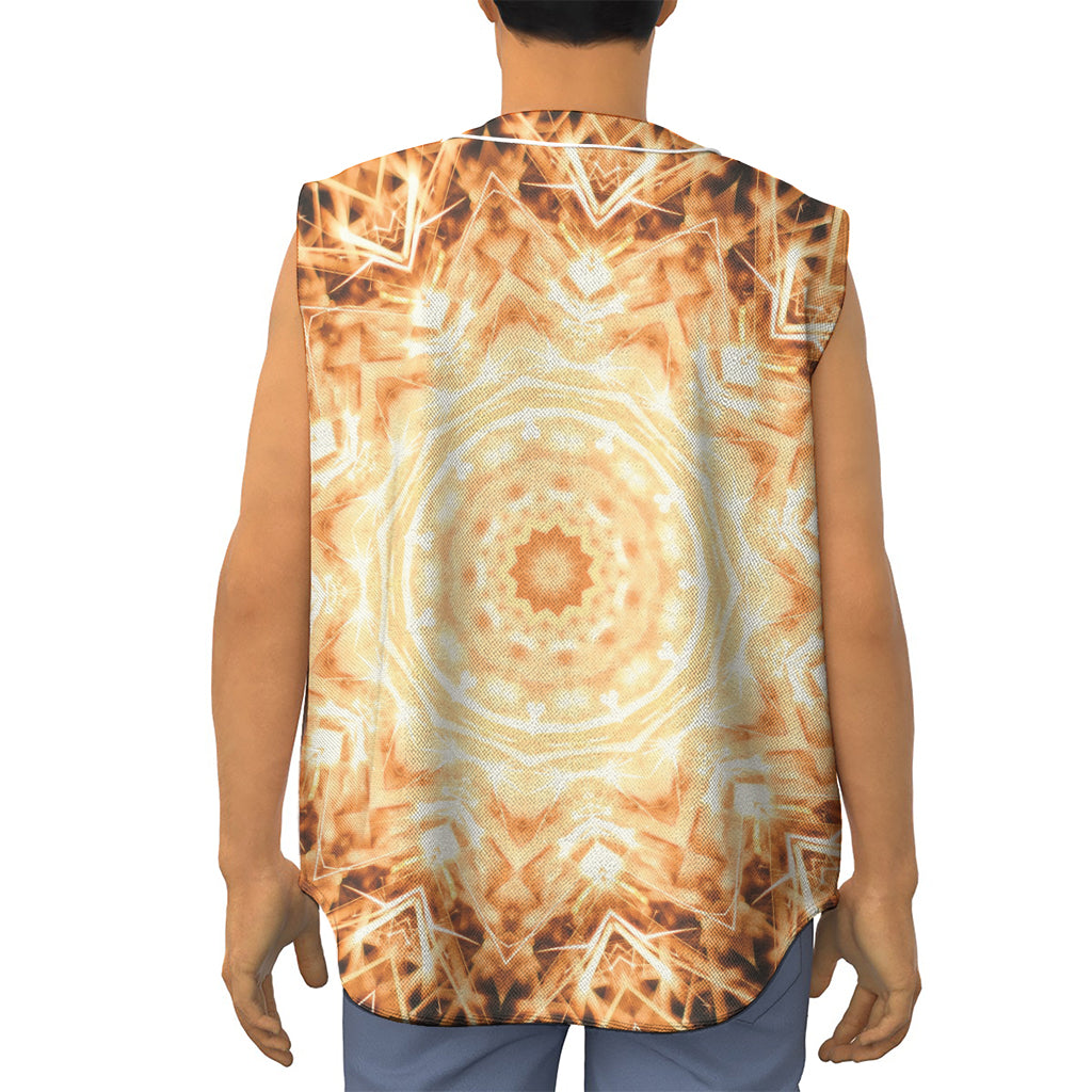 Shining Kaleidoscope Print Sleeveless Baseball Jersey