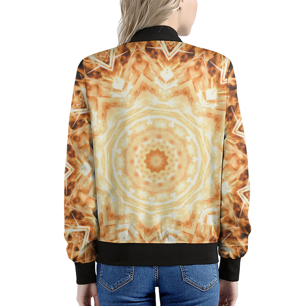 Shining Kaleidoscope Print Women's Bomber Jacket