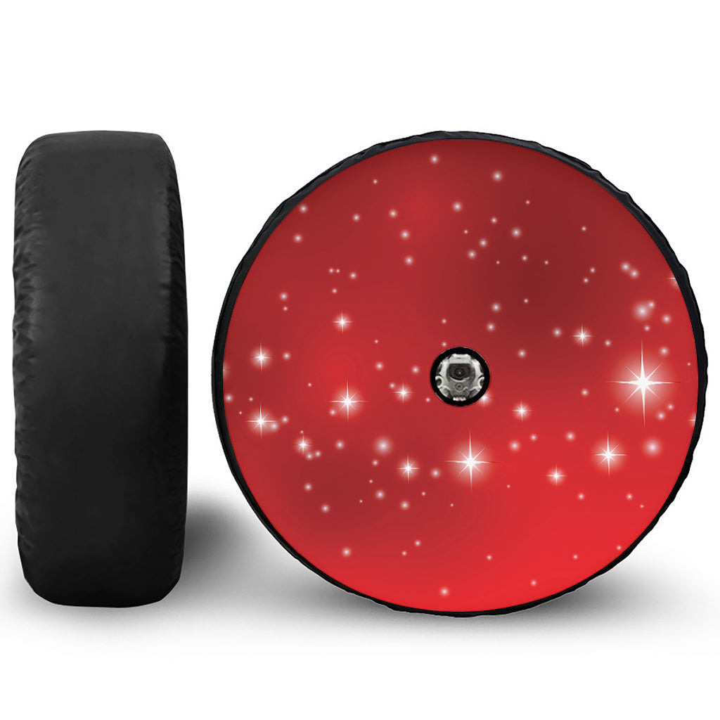 Shiny Sparkle Print Tire Cover With Camera Hole